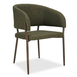 2Pc Dining Chairs Set, Green Upholstered Kitchen Chairs - thumbnail 2