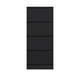 Fwstyle Carlton Black 4 Drawer Chest (H) 99Cm (W) 40Cm (D) 40Cm - thumbnail 5
