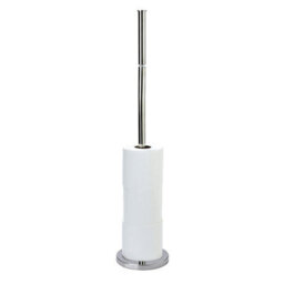 Toilet Paper Holder & Store - Freestanding Stainless Steel Bathroom Loo Roll Stand - Holds 4 Rolls, H67Cm X 15Cm Diameter - thumbnail 3
