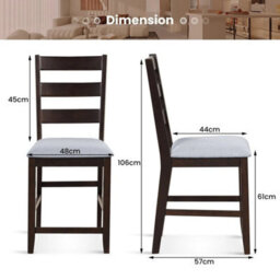 Bar Stools Counter Height Chair Pub Dining Chairs With Padded - thumbnail 2