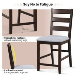 Bar Stools Counter Height Chair Pub Dining Chairs With Padded - thumbnail 4