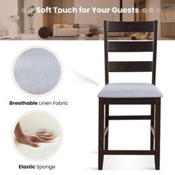 Bar Stools Counter Height Chair Pub Dining Chairs With Padded - thumbnail 5