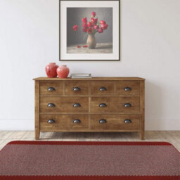 The Rugs Washable Designer Rugs & Mats Bordered Design In Red  110R - thumbnail 5