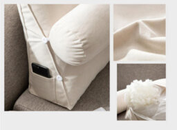 Amorly Snowflake Velvet Triangle Wedge Pillow With Headrest Pillow, Noble White Large Size , Soft Reading Pillow For Bed And Sofa - thumbnail 4