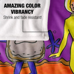 Jim Henson Signature Collection Spaceman Dancing Silky Supersoft Blanket Alpine Purple/orange (One Size) - thumbnail 4