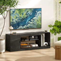 Marble Tv Stand With Glass Shelf 55 - thumbnail 6
