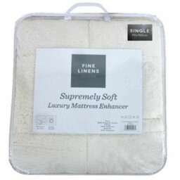 Luxury Single Size Super Soft Teddy Mattress Topper Enhancer Bedding - thumbnail 2