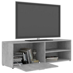 Berkfield Tv Cabinet Concrete Grey 120X34X37 Cm Engineered Wood - thumbnail 5