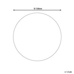 Beliani Round Jute Rug 140 Cm Beige - Handwoven Spiral Braided Plaited Boho Rug For Living Room Bedroom - thumbnail 3