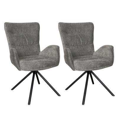Sonara Modern Swivel Accent Chair Stylish Upholstered Seat Set Of 2 - image 1