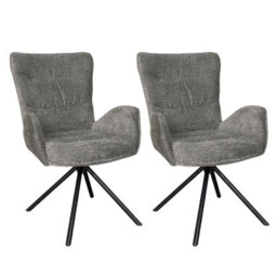 Sonara Modern Swivel Accent Chair Stylish Upholstered Seat Set Of 2 - thumbnail 1