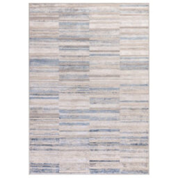 The Rug Edit Ritz Metallic Stripe Blue Living Room Rug - 80X140Cm - thumbnail 2