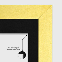 AK Frames 16X8 Gold Modern Multi Photo Frame With Black Mount - Holds 3 Apertures (3X) 7X5 Photos - thumbnail 7