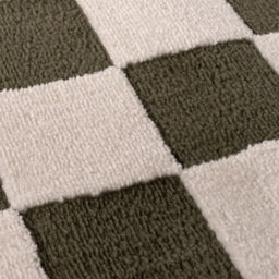 The Rugs Loft Olive And Ivory Checkerboard Living Room Area Rug And Runners Soft Pile - thumbnail 5
