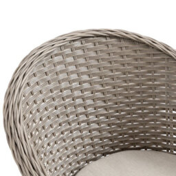 Outsunny Rattan Dining Set For 4 With Cushions And Umbrella Hole, Mixed Grey - thumbnail 9