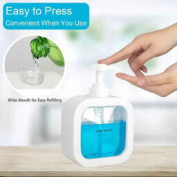 2Pcs 500Ml Refillable Bathroom Soap Dispensers, Portable Pump Bottles For Shampoo And Shower Gel - thumbnail 5