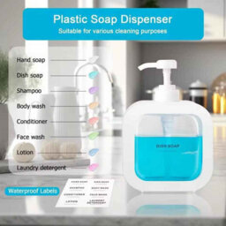 2Pcs 500Ml Refillable Bathroom Soap Dispensers, Portable Pump Bottles For Shampoo And Shower Gel - thumbnail 6