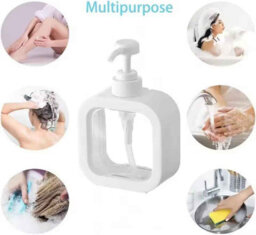 2Pcs 500Ml Refillable Bathroom Soap Dispensers, Portable Pump Bottles For Shampoo And Shower Gel - thumbnail 4