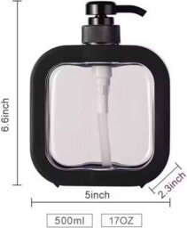 2Pcs 500Ml Refillable Bathroom Soap Dispensers, Portable Pump Bottles For Shampoo And Shower Gel - thumbnail 3