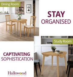Hallowood Furniture Ledbury Drop Leaf Round Table In Light Oak Finish - thumbnail 6