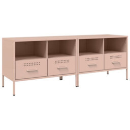 Berkfield Tv Cabinets 2 Pcs Pink 68X39X50.5 Cm Steel - thumbnail 2