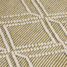 Dibor Grassington 100% Pet Olive Diamond Floor Rug 170 X 120Cm - thumbnail 4