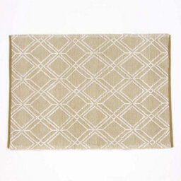 Dibor Grassington 100% Pet Olive Diamond Floor Rug 170 X 120Cm - thumbnail 2