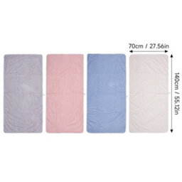 Living And Home 4 Pack Multicolor Coral Fleece Bath Towel Set Highly Absorbent Soft Polyester Household Bathroom Towels - thumbnail 8