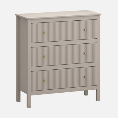 Heze Furniture Kleo Modern Chest Of Drawers 3 Tier - Taupe - image 1