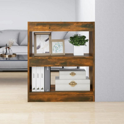 Berkfield Book Cabinet/room Divider Smoked Oak 60X30X72 Cm - image 1
