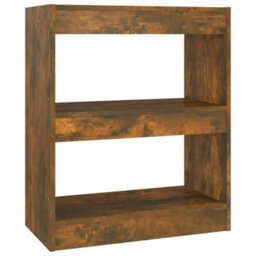 Berkfield Book Cabinet/room Divider Smoked Oak 60X30X72 Cm - thumbnail 2