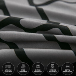 Pamposh 4 Pcs King Size Duvet Cover Sets With Matching Black King Size Fitted Sheets Premium Microfibre Reversible Bedding Set - thumbnail 6