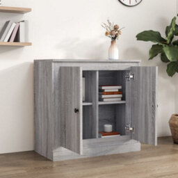 Berkfield Sideboard Grey Sonoma 70X35.5X67.5 Cm Engineered Wood - thumbnail 3