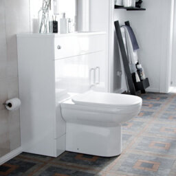 Nes Home James 1000mm Freestanding White Slimline Vanity, Basin, Wc Unit Btw Toilet - thumbnail 3