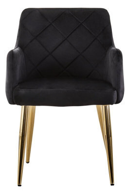 Orsina Black Angular Dining Chair,versatile Gold Finish Kitchen Chair, Decorative Chair,accent Chair, Patio Chair - image 1