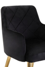 Orsina Black Angular Dining Chair,versatile Gold Finish Kitchen Chair, Decorative Chair,accent Chair, Patio Chair - thumbnail 5