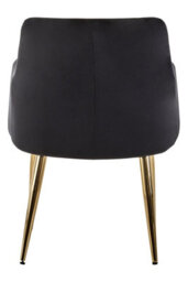 Orsina Black Angular Dining Chair,versatile Gold Finish Kitchen Chair, Decorative Chair,accent Chair, Patio Chair - thumbnail 4