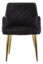 Orsina Black Angular Dining Chair,versatile Gold Finish Kitchen Chair, Decorative Chair,accent Chair, Patio Chair - thumbnail 1