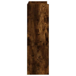 Berkfield Elegant Shoe Rack Smoked Oak 80X25X61.5 Cm Engineered Wood - thumbnail 5