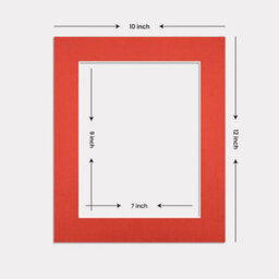 Ak Frames 12X10 Poppy Red Picture Mounts To Fit 9X7 Aperture Size - Mount Board Only (No Frame Included) - thumbnail 3