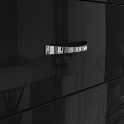 Fwstyle 8 Drawer Chest Of Drawers Black Gloss Scratch Resistant Bedroom Furniture - thumbnail 7