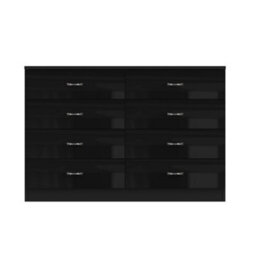 Fwstyle 8 Drawer Chest Of Drawers Black Gloss Scratch Resistant Bedroom Furniture - thumbnail 6