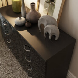 Fwstyle 8 Drawer Chest Of Drawers Black Gloss Scratch Resistant Bedroom Furniture - thumbnail 3