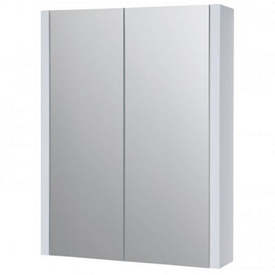 Clifton Mirror Bathroom Cabinet 500mm Wide - White - (Urban) - image 1
