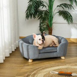 Grey Dog Sofa Bed Soft Cushion For Xs Size Small Dogs - thumbnail 3