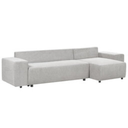 Beliani Corner Sofa Bed 3 Seater Luspa Fabric Light Grey With Storage Left Hand - thumbnail 6