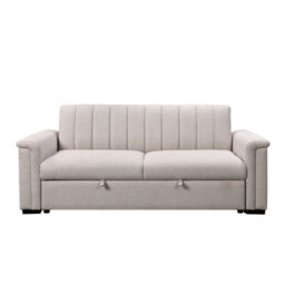 Dorel Home Charlotte 3 Seater Sofa Bed With Fabric Cover In Natural - thumbnail 3