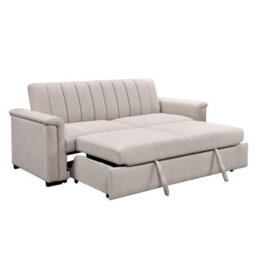 Dorel Home Charlotte 3 Seater Sofa Bed With Fabric Cover In Natural - thumbnail 4