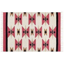 Beliani Rug Garni Multicolour 160 X 230 Cm Cotton Kilim - thumbnail 4