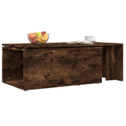 Berkfield Coffee Table Smoked Oak 150X50X35 Cm Engineered Wood - thumbnail 5